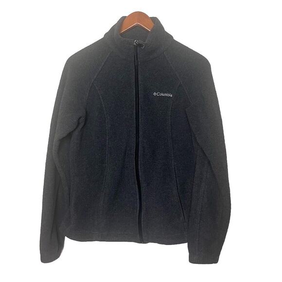 Columbia Women’s Sz Medium Gray Full Zip Long Sleeve Fleece Jacket - Picture 1 of 6